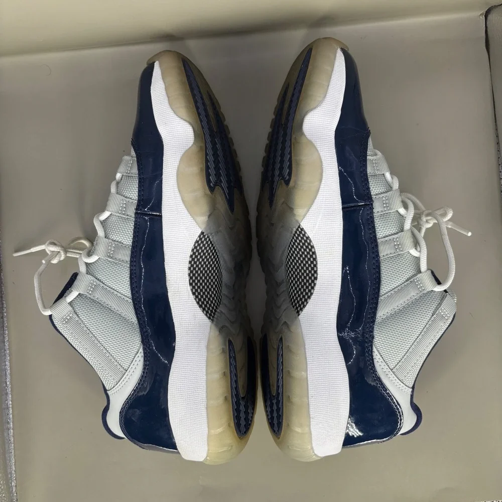 Air Jordan 11 Retro Low Georgetown Grey Mist Midnight Navy 528896-007 Mens 7Y